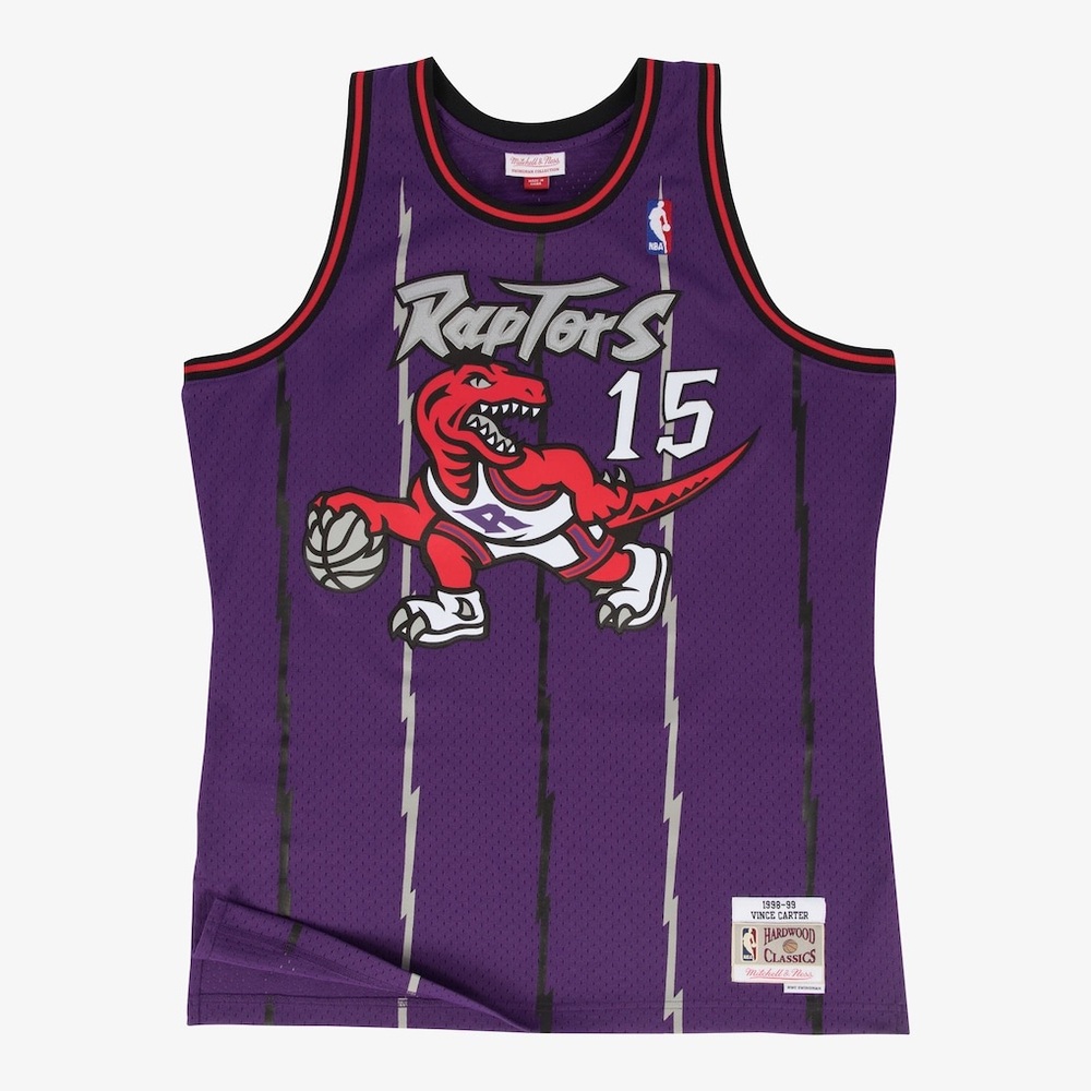 Vince Carter Toronto Raptors 1998-99 Purple Swingman Player Jersey & Pants Set - Picture 4 of 16